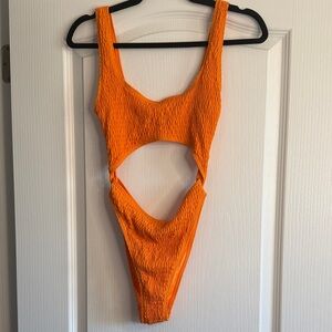 Orange One Piece Swimsuit